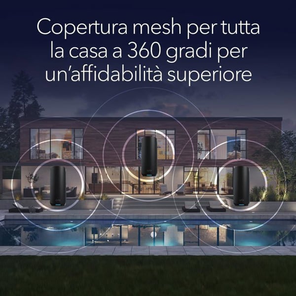 NETGEAR Orbi 870 Pakke 3 — Tri-band Wi-Fi 7 mesh-system 21 Gbit/s, sort