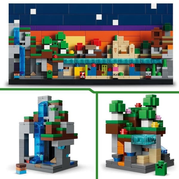 LEGO Minecraft 21589 Mini Biomer - Byggleksak för pojkar eller flickor från 12 år