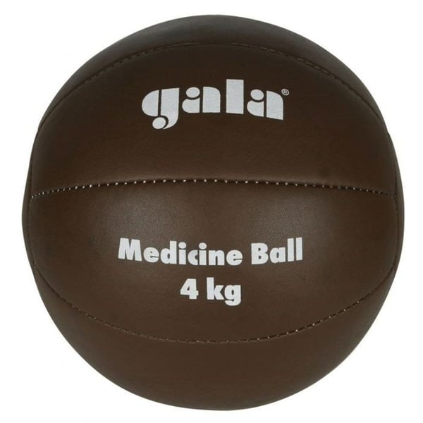 Medicinsk boll - GALA - 4 kg - Läder - Diameter 24 cm - Brun