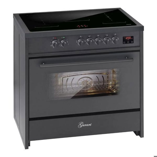 Induktionsspis - GURARI - E 913 BL - 90 cm - 121 L - 5 zoner med booster