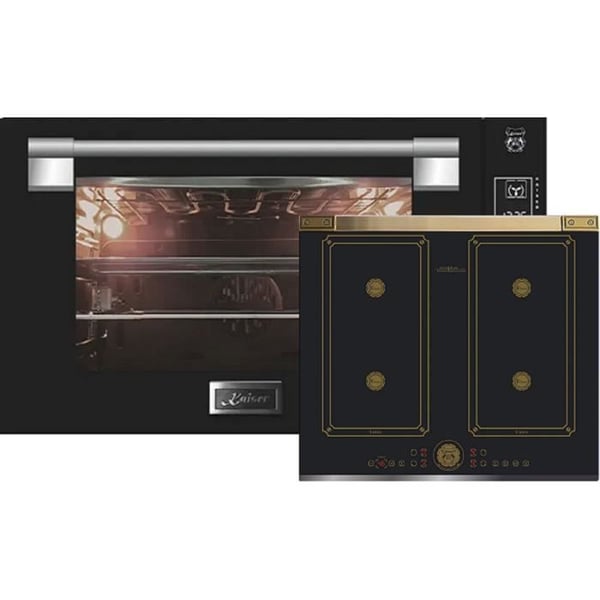 Kaiser EH 9309+KCT 6745 FI AD, Fyra inbyggnadsugnar 90 cm 105L + induktionshäll 60 cm