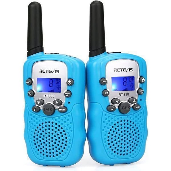Retevis RT388 Lång Räckvidd Walkie Talkie Barn, 8CH Ficklampa VOX, 3-12 År Barnleksaker, Aktivitets Födelsedagspresenter