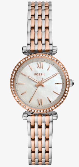 Klocka - FOSSIL - Tvåfärgad - Stål - Analog - Chic