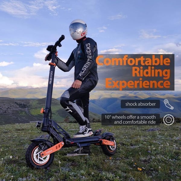 KUKIRIN G2 MAX - Sammenklappelig Elektrisk Scooter - Motor 1000W - Batteri 48V 20Ah - Rækkevidde 80KM - Max 55KM/H - Hjul 10'' - Sort