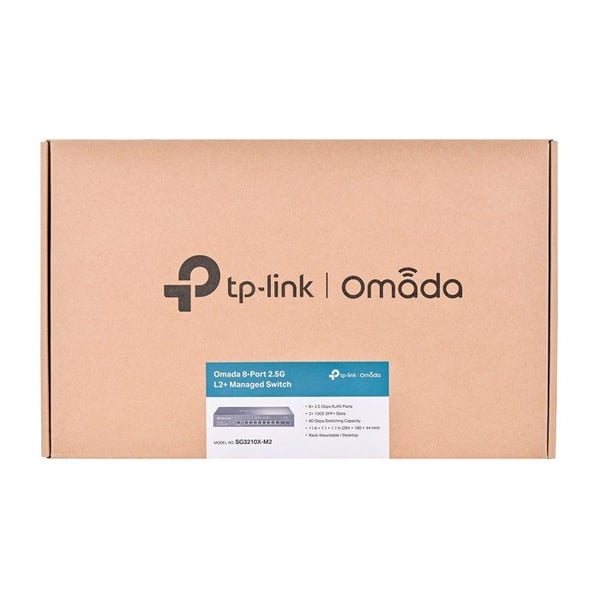 Styrd Switch - TP-Link - SG3210X-M2 - 8 RJ-45-portar - 2.5G Ethernet - Rackbar 1U