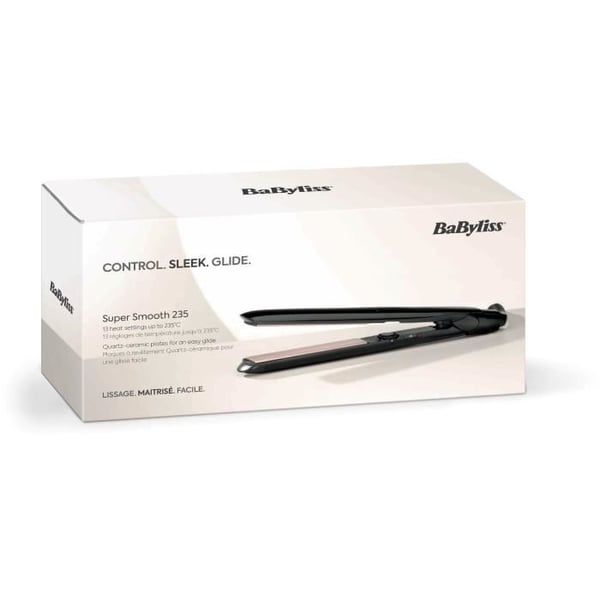 Plattång - BaByliss - ST298E Smooth Control 235 - Med extra långa plattor - Kvartskeramik