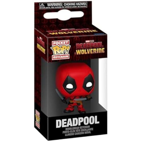 Nyckelring - Funko Pop! - Deadpool - Mini-figurin i vinyl - Röd - Present för fans