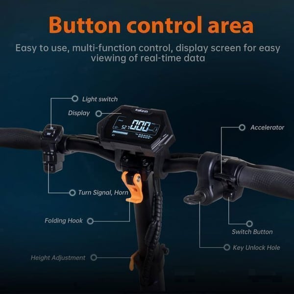 KUKIRIN G2 MAX - Sammenklappelig Elektrisk Scooter - Motor 1000W - Batteri 48V 20Ah - Rækkevidde 80KM - Max 55KM/H - Hjul 10'' - Sort