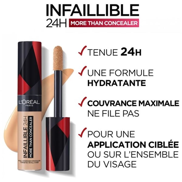 Korrektor och Foundation - L'OREAL PARIS - Infaillible 24h - Färg 324 Havre - Beige - 1 enhet