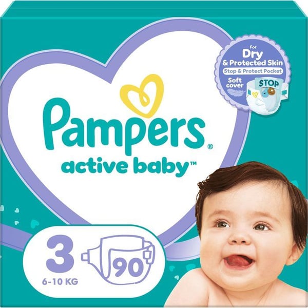 PAMPERS Active Baby stl. 3 (90 st) 6-10 kg