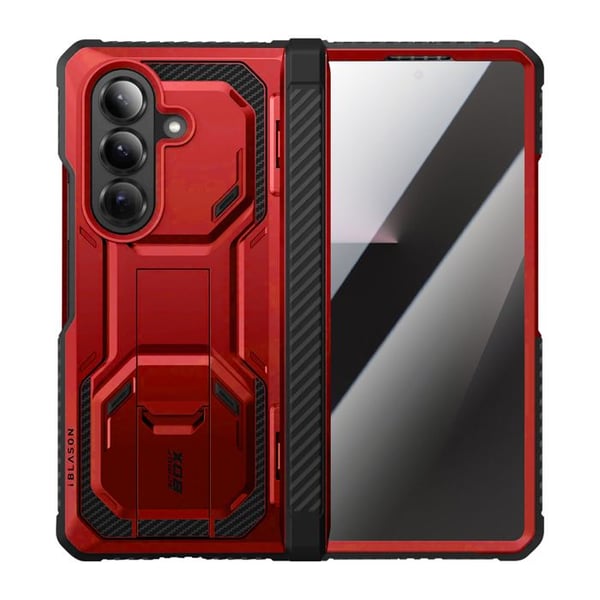 Heltäckande skal - I-BLASON - Galaxy Z Fold 7 - Heltäckande skydd - Härdat glas - Inbyggd ställning