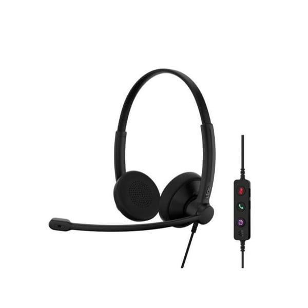 EPOS Impact 100 MS Stereo - Professionell USB-C/USB-A trådbunden hörlur, Svart