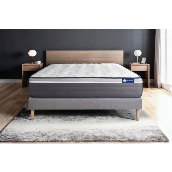 Sängset Madrass Sängbotten 140x200 cm - Grå Sängbotten (i kit) - Actiflex Plus