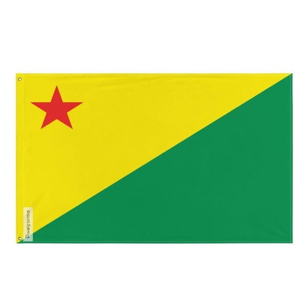 Flagga Acre – 120 x 180 cm – Hållbar Polyester – 2 Metallöljett – Inomhus / Utomhus – Pixelforma