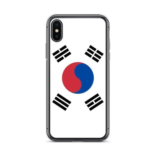 Telefonfodral - PIXELFORMA - Sydkorea Flagga - Kompatibel med iPhone XS Max - Mjuk - Hållbar