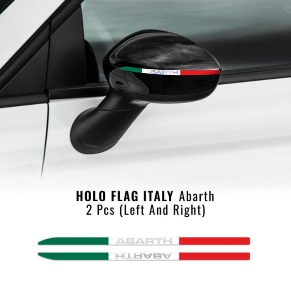 Självhäftande remsor - Ränder - Italiens flagga - Holografisk - 6 x 173 mm - 2 stycken