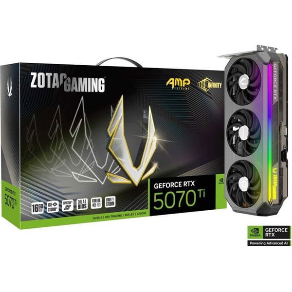 ZOTAC - Spelgrafikkort - GeForce RTX 5070 Ti - Amp Extreme Infinity - 16 GB