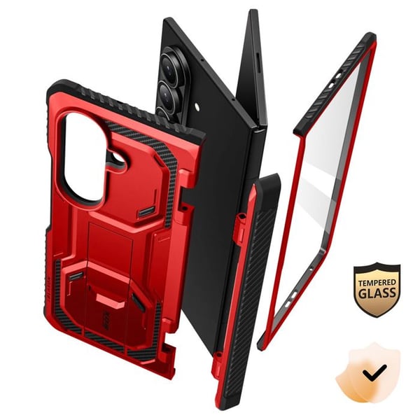 Heltäckande skal - I-BLASON - Galaxy Z Fold 7 - Heltäckande skydd - Härdat glas - Inbyggd ställning