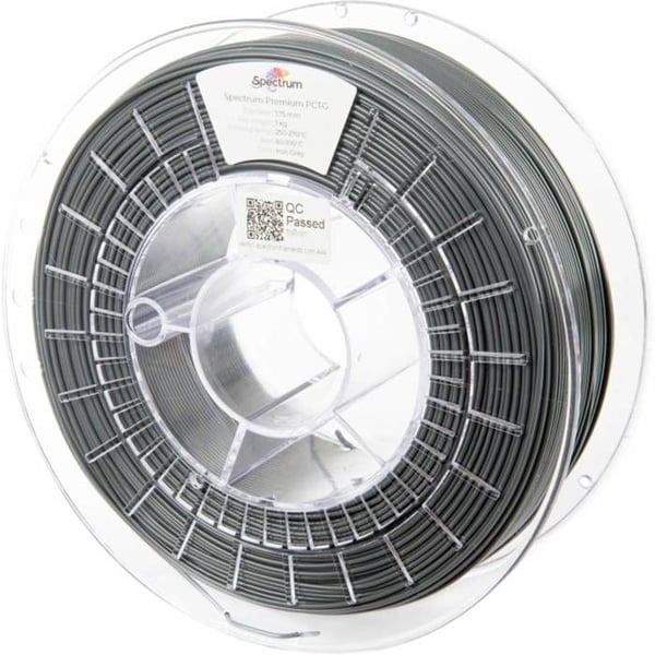Spectrum Filaments 80659 Premium PCTG Filament PCTG kemikaliebeständig, luktfri 1.75 mm 1000 g grå järn