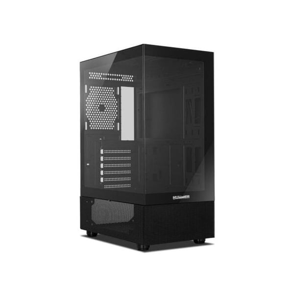Nox Hummer Vision Midi Tower Kristall Tempererat USB 3.0 Svart