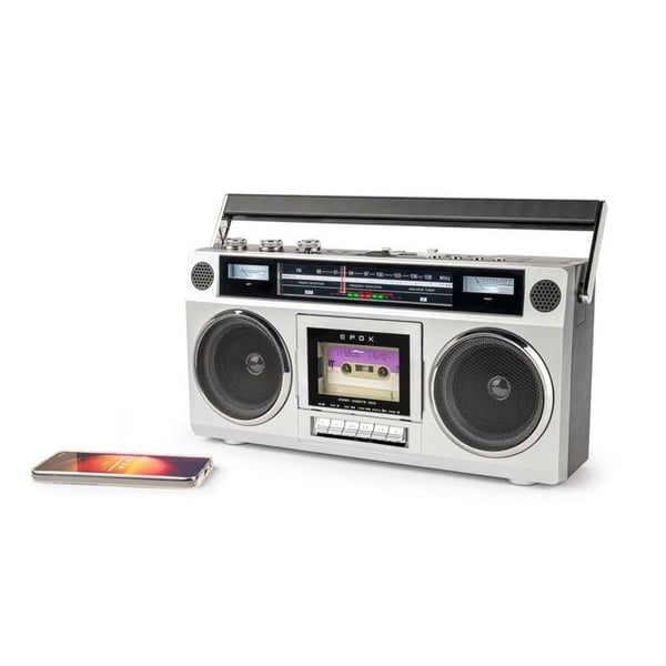 Ghetto Blaster - BIGBEN - Radio FM Bluetooth - 15W - Kassettspelare - USB MP3-ingång