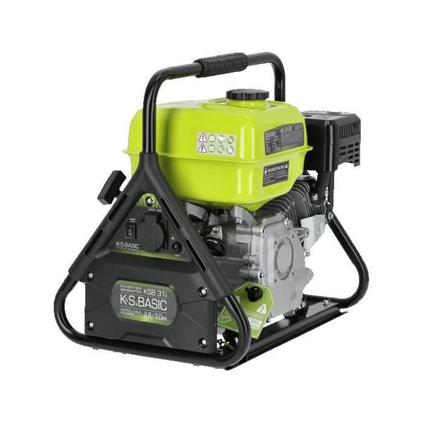 Invertergenerator KSB 31i, maksimal effekt 3,0 kW, säker drift för känsliga apparater, kompakt format