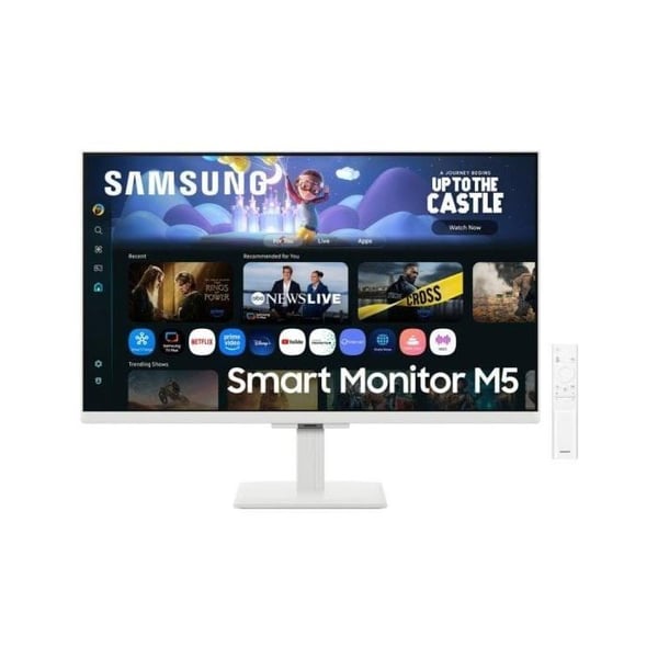 Samsung Smart Monitor M50F M5 27" FullHD 60Hz IPS Smart HDR10 Högtalare WiFi Bluetooth Vit