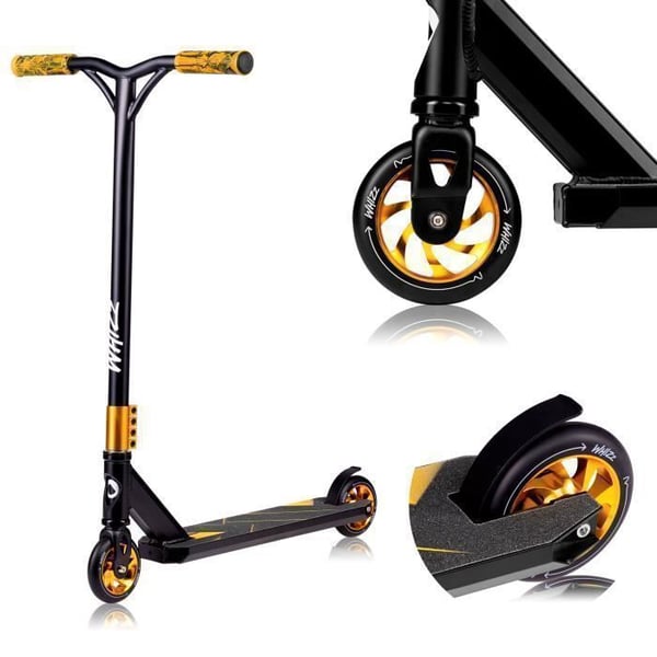 Akrobatisk sparkcykel - LIONELO - Whizz - ABEC-9 - Styre i ett stycke - Svart/Gul