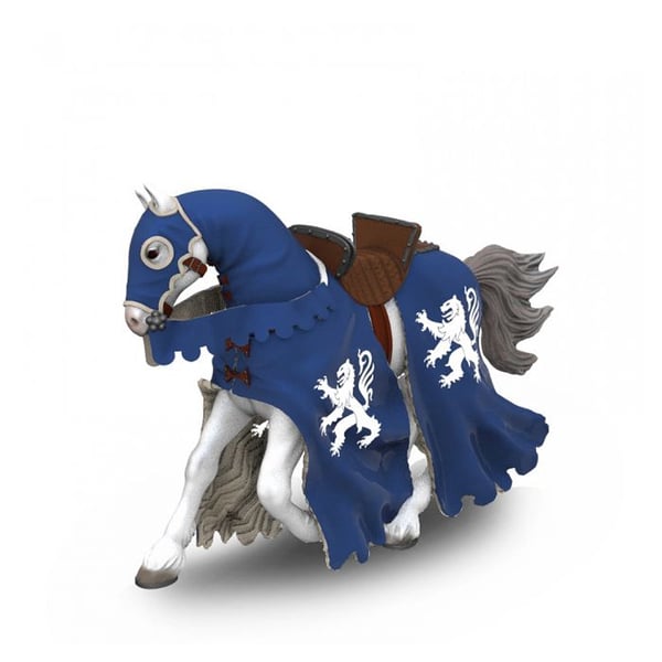 Papo - Blue Lion Knight Horse Figurine
