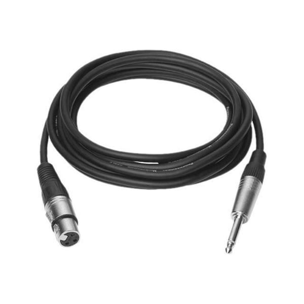 XLR3 ljudkabel (M) till stereojack (M) 10 m svart - VivoLink