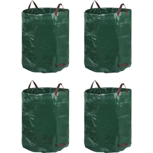 Säckar för trädgårdsavfall - miniClover - 272 L - Grön och svart - 65x65x74 cm - Stor kapacitet