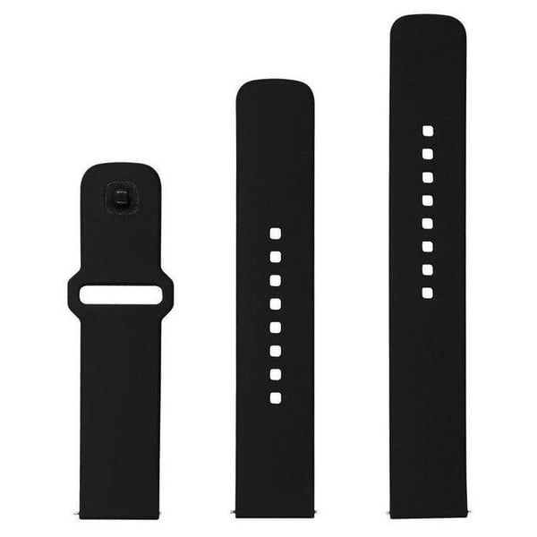 Armband Sport FIXED - Modell 22 mm - Svart silikon - Längd 160-235 mm - Snabbkoppling
