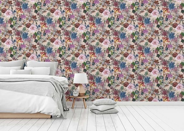 Papertapet Dschungel Camilla M1-No.776 Beige Rosaflorala Florala