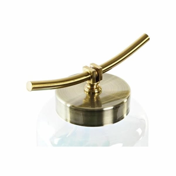 Dekorativ vas - Medelhavet - Elegant design - Blått glas - Guldmetall - 33 cm