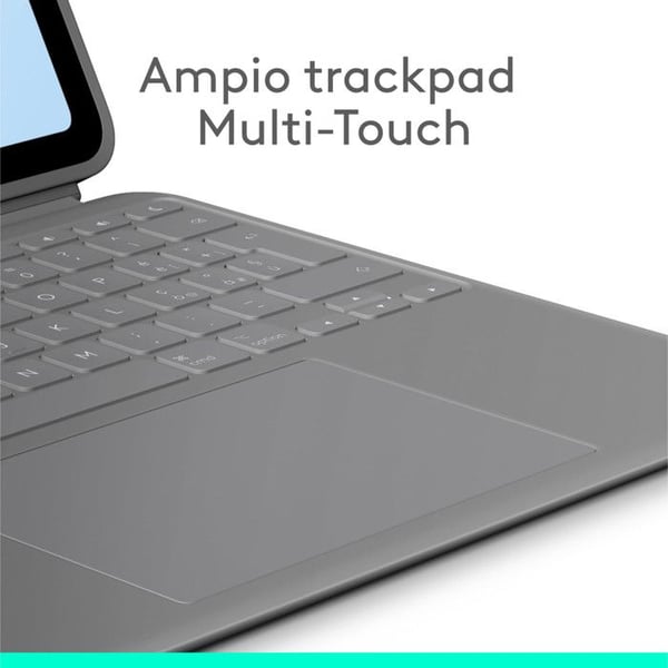 Logitech Combo Touch -kuori näppäimistöllä iPad Air 13" Taustavalaistu Harmaa