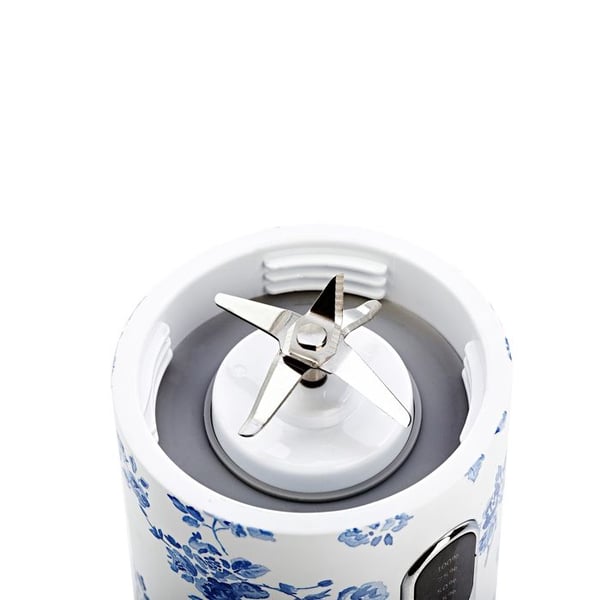 Laura Ashley Bärbar Mixer 100W för Smoothies - Kina Ros - Kapacitet 450ml, USB-laddning, Motor 25 000 varv/min