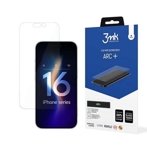 Beskyttelsesfilm - 3MK - iPhone 16 Pro - Hærdet glas - Gennemsigtig - Skærmbeskyttelse Beskyttelsesfilm - 3MK - iPhone 16 Pro - Hærdet glas - Gennemsigtig - Skærmbeskyttelse