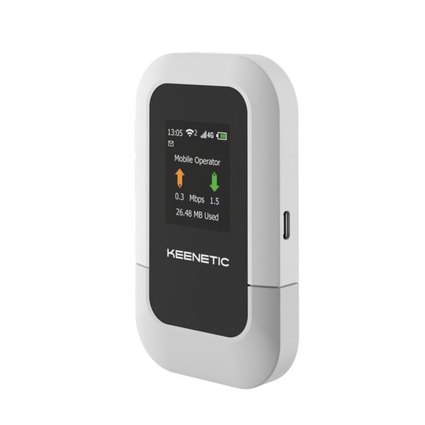 KEENETIC Router Wi-Fi 6 Bærbar 4G KN-5110-01-EU med 3000 mAh Batteri