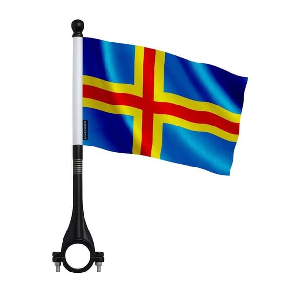 Åland Cykelflagga i Polyester – 14 x 21 cm – Cykelflagga – 5 stycken