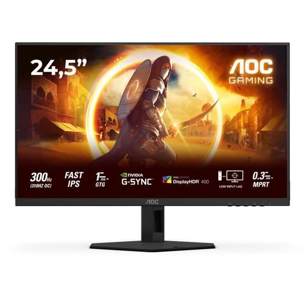 Spel-PC-skärm - AOC - FHD - 24,5'' - 300Hz - Fast IPS - 0,3ms - 25G4SRE