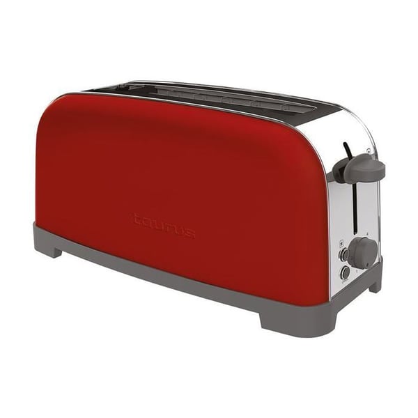 TAURUS - Brödrost - 1 plats - 850W - Vintage singel - rostfritt stål röd