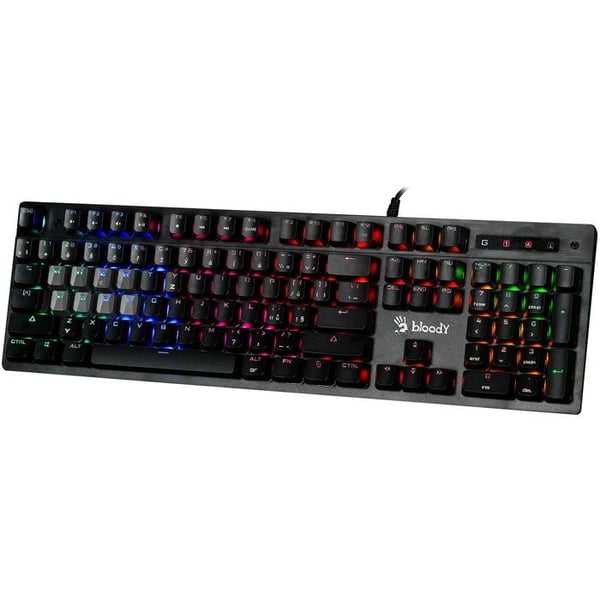 Gamingtangentbord - A4TECH - B500N - Mecha-Like - Bakgrundsbelyst - USB-A - Svart
