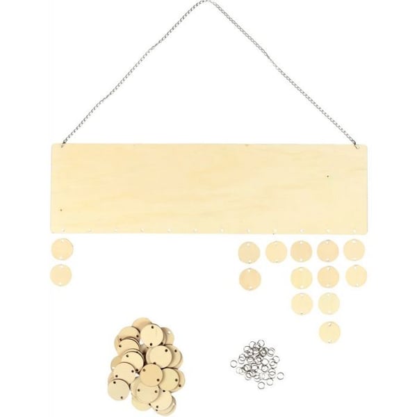 MégaCréa DIY - Träminneskalender för födelsedagar 42 x 12 cm