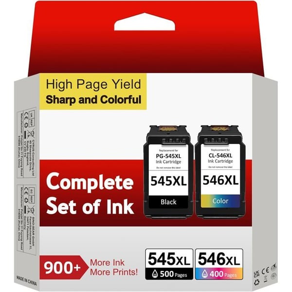 Bläckpatron 545-546, Bläckpatron Bläck 545 Och 546 Xl Ersättning För Bläck Canon 545 546, För Skrivare Pixma Ts3150 Ts3100[YE526]
