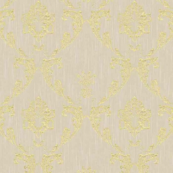 A.S. Creation Metallisk Siden 306582 tapet non-woven barock 0.53 m x 10.05 m beige