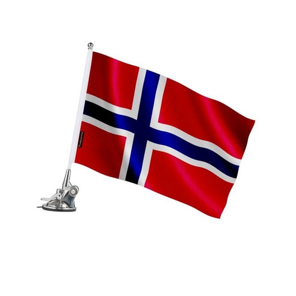 Suctionmast – Flagga från Bouvetön – 27 x 35 cm – Polyester – Rostfritt Stål – Pixelforma