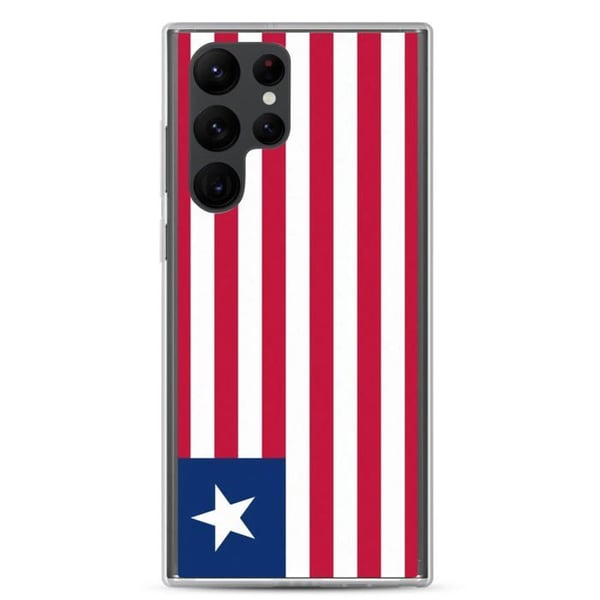 Mobilskal – Liberias flagga – Kompatibel med Samsung Galaxy S20 – Mjukt fodral – Stötsäkert och slitstarkt – Pixelforma