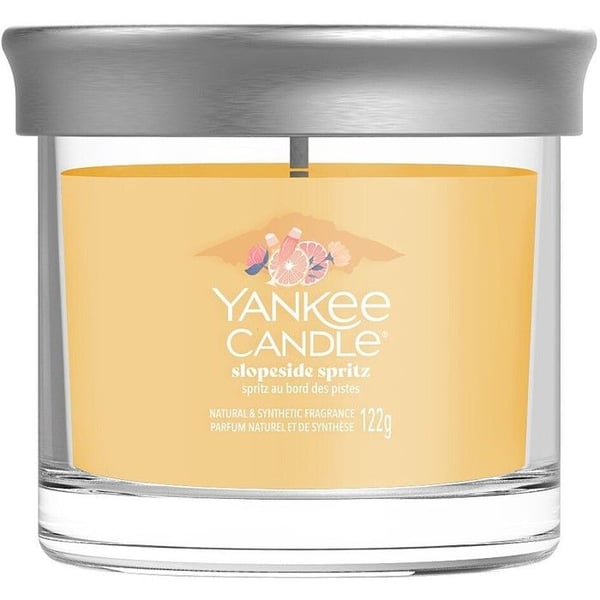 YANKEE CANDLE Ljusbehållare liten i glas Signature Slopeside Spritz