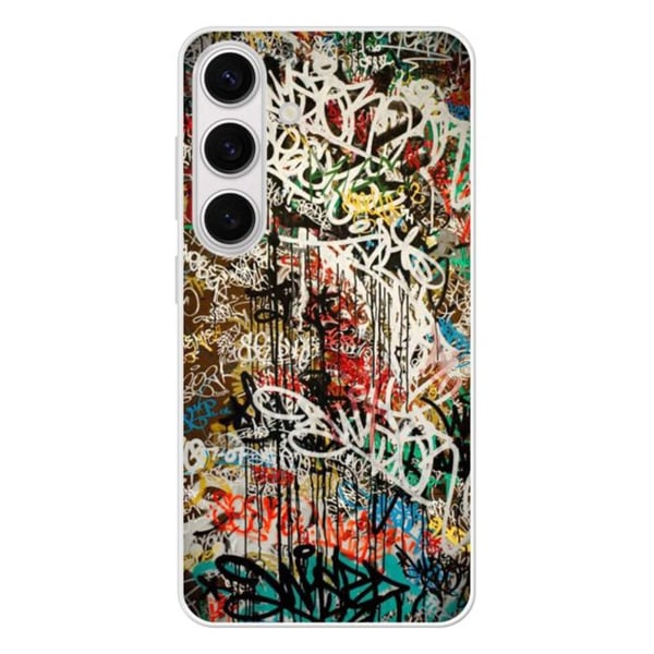 Siliconförstärkt tryckt skal kompatibelt med Samsung Galaxy S24 Graffiti 1