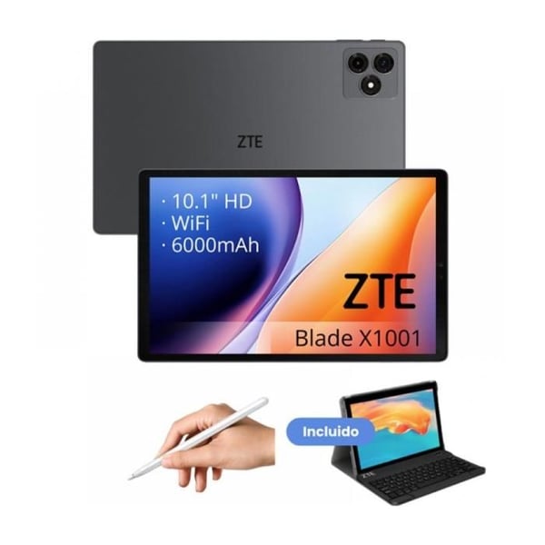 Tablet ZTE Tab Blade X1001W 10.1'- 4GB- 128GB- Octacore- Grå- Inkluderar tangentbord och Stylus Pen